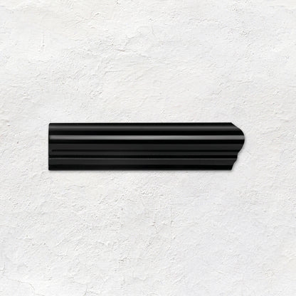 Jet Black Albert Right Corner Ceramic Wall Tile