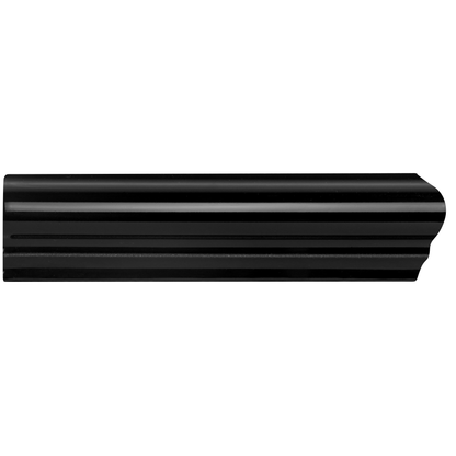 Jet Black Albert Right Corner Ceramic Wall Tile
