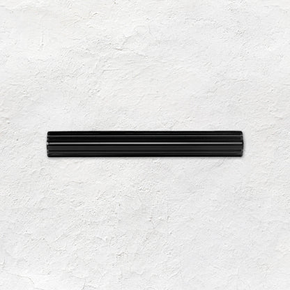 Jet Black Astragal Moulding Ceramic Wall Tile 152x21mm