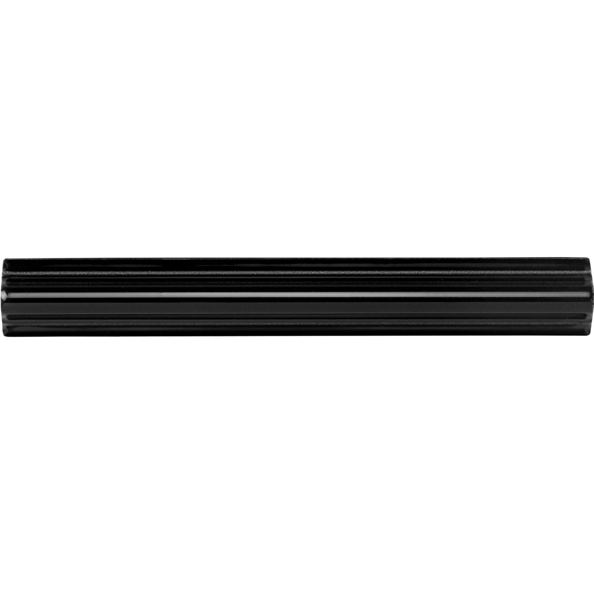 Jet Black Astragal Moulding Ceramic Wall Tile 152x21mm - Gloss