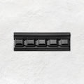 Jet Black Dentil Moulding Ceramic Wall Tile 152x50mm