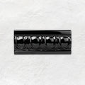 Jet Black Egg & Dart Moulding Ceramic Wall Tile 152x65mm
