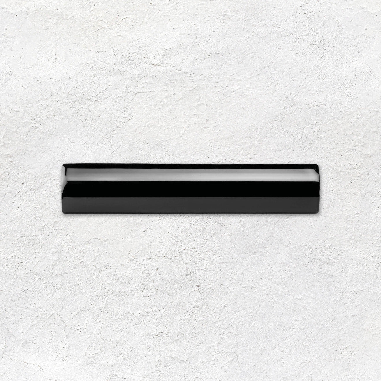 Jet Black External Corner Trim Ceramic Wall Tile 152x30mm - Gloss