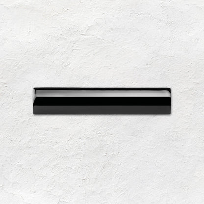 Jet Black External Corner Trim Ceramic Wall Tile 152x30mm
