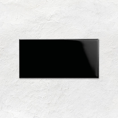 Jet Black Half Tile 152x76mm