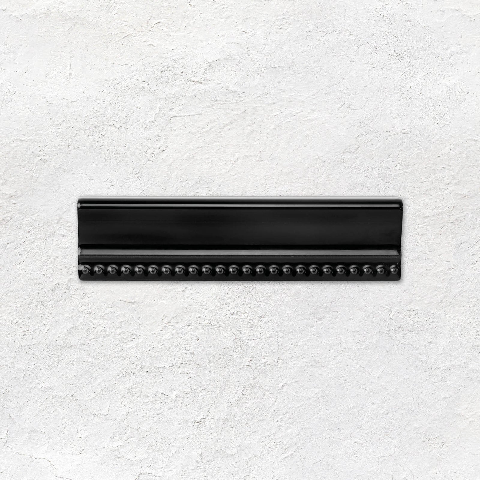 Jet Black Hogarth Moulding Ceramic Wall Tile 152x38mm