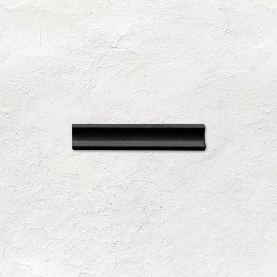 Jet Black Internal Corner Trim Ceramic Wall Tile 152x30mm - Gloss