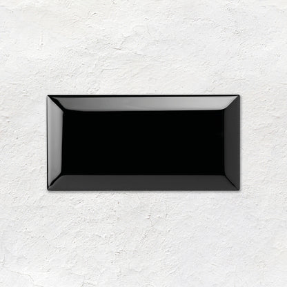 Jet Black Metro Bevelled Tile 150x75mm