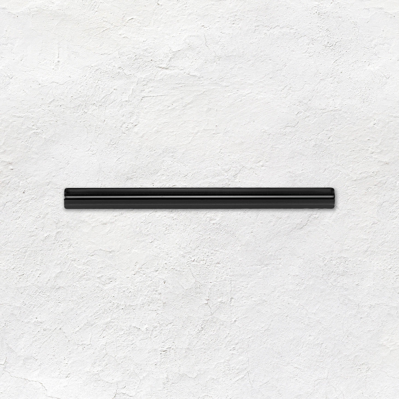 Jet Black Omega Moulding Ceramic Wall Tile 152x12mm - Gloss