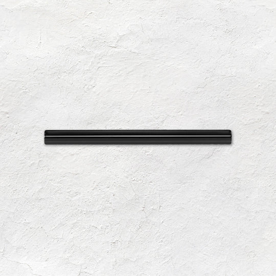 Jet Black Omega Moulding Ceramic Wall Tile 152x12mm