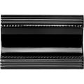 Jet Black Plain Cornice Ceramic Wall Tile 152x75mm
