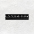 Jet Black Rope Moulding Ceramic Wall Tile 152x40mm