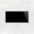 Jet Black Rounded Edge Short Ceramic Wall Tile