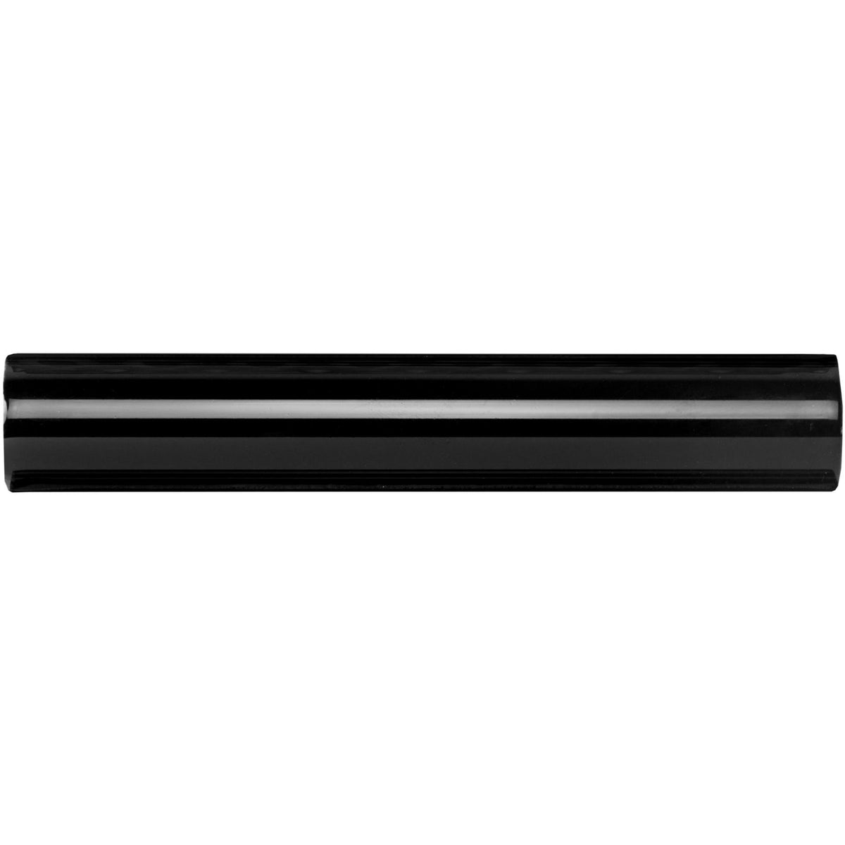 Jet Black Sigma Moulding Ceramic Wall Tile 152x26mm - Gloss