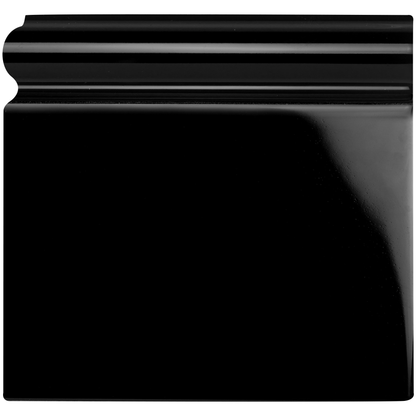 Jet Black Skirting Left Corner Ceramic Wall Tile
