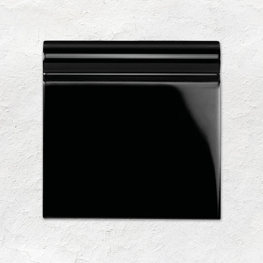Jet Black Skirting Tile 152x152mm