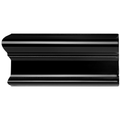 Jet Black Victoria Left Corner Ceramic Wall Tile