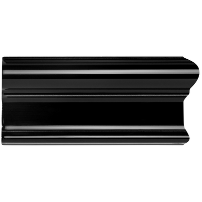 Jet Black Victoria Right Corner Ceramic Wall Tile