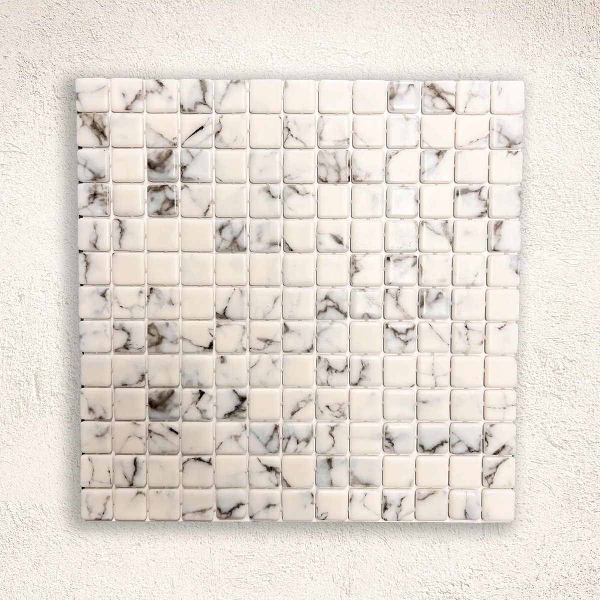 Karma Calacatta 33.3 x 33.3cm glass mosaic face