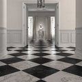 Antique Marble Nero Marquina Matt 120 x 60cm Wall & Floor Tile in a room setting
