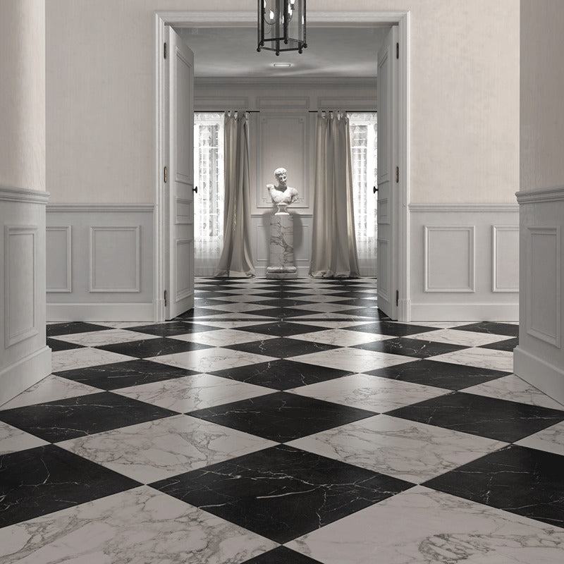 Antique Marble Nero Marquina Matt 60 x 60cm Wall & Floor Tile in a room setting