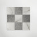 Antique Marble Bianco and Grigio Chequer Matt 30 x 30cm Wall & Floor Tile
