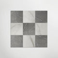 Antique Marble Bianco and Grigio Chequer Matt 30 x 30cm Wall & Floor Tile in a room setting