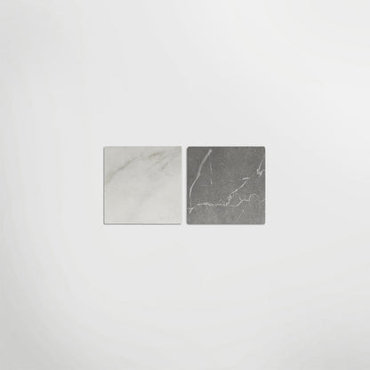 Antique Marble Bianco and Grigio Chequer Matt 30 x 30cm Wall & Floor Tile