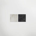 Antique Marble Calacatta Oro and Nero Marquina Chequer Marble Effect Porcelain. Matt 30 x 30cm Wall & Floor Tile