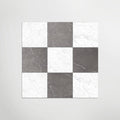 Antique Marble Grigio And Carrara Chequer Matt 30 x 30cm Wall & Floor Tile