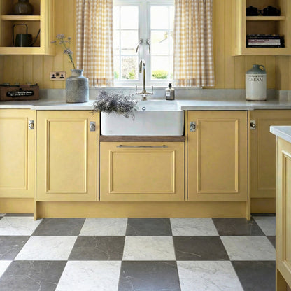 Antique Marble Grigio And Carrara Chequer Matt 30 x 30cm Wall & Floor Tile