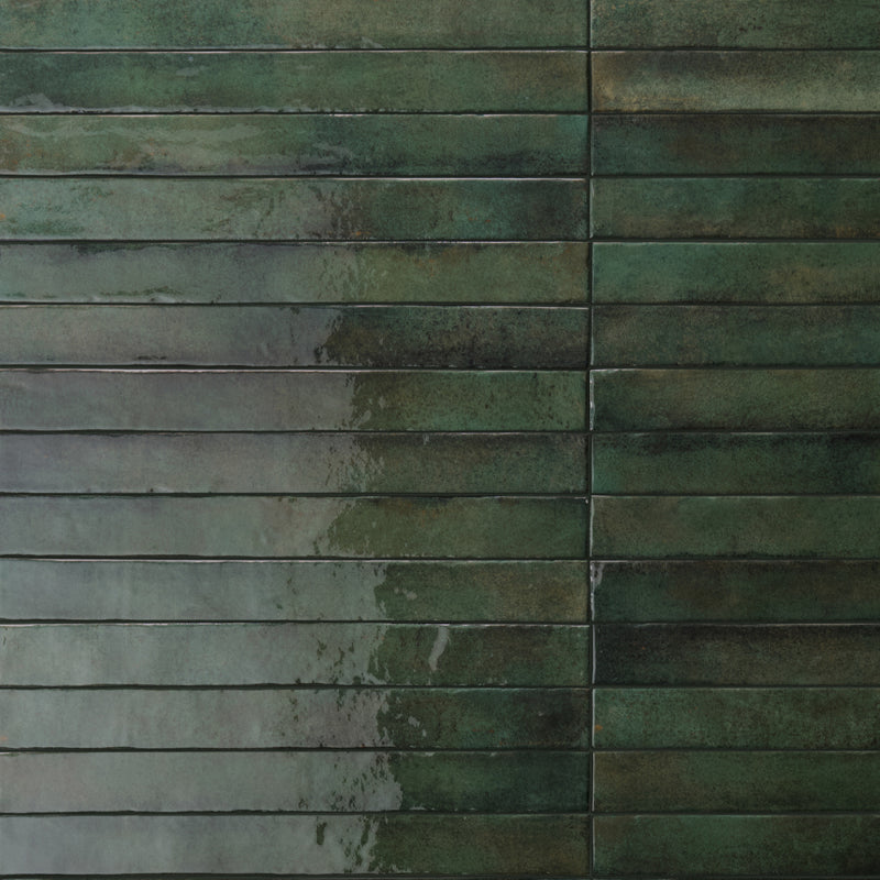 Arta Dark Green Polished 5 x 45cm Wall Tile