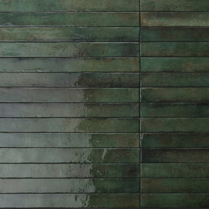Arta Dark Green Polished 5 x 45cm Wall Tile