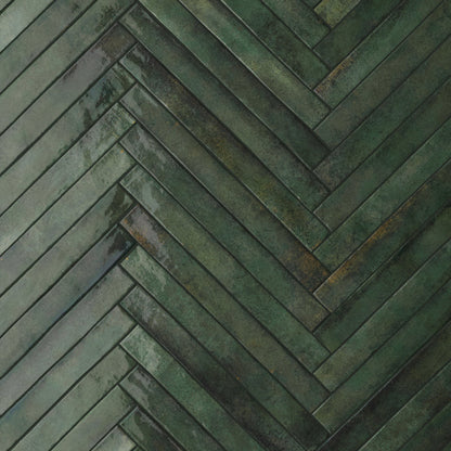Arta Dark Green Polished 5 x 45cm Wall Tile