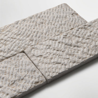 Biblical Grey Gold Textured 10cm x Random Length Wall Tile