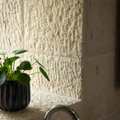 Biblical Ivory Textured 40cm x Random Length Wall Tile