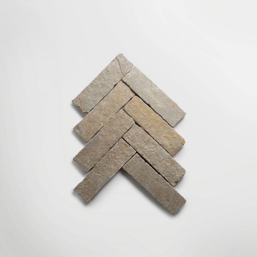 Bordeaux Argento Parquet Semi honed Tumbled 25 x 7cm Wall & Floor Tile