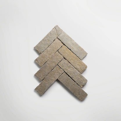 Bordeaux Argento Parquet Semi honed Tumbled 25 x 7cm Wall & Floor Tile