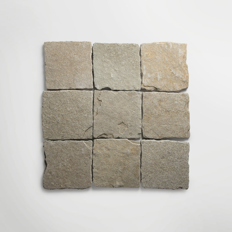 Bordeaux Argento Squares Tumbled 20 x 20cm Wall & Floor Tile