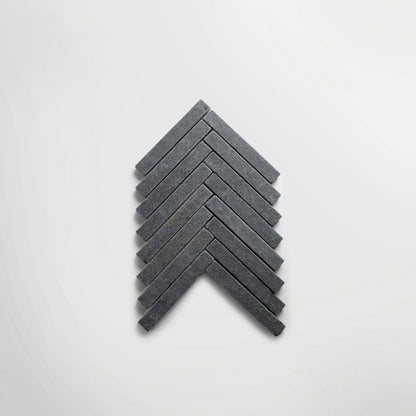 Bordeaux Black Herringbone Tumbled 36 x 29cm Wall & Floor Tile