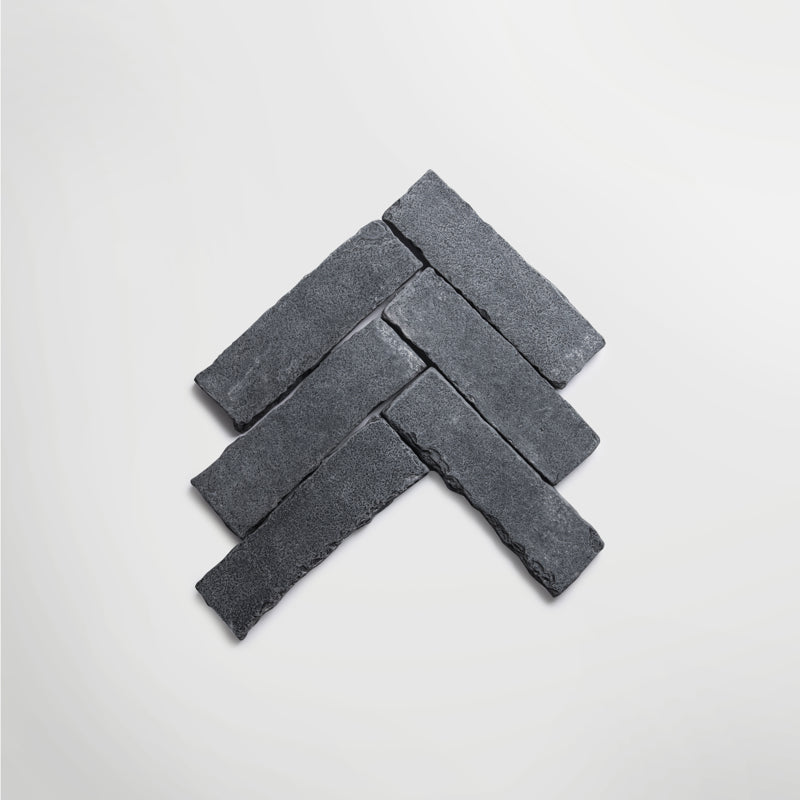 Bordeaux Black Parquet Tumbled 25 x 7cm Wall & Floor Tile
