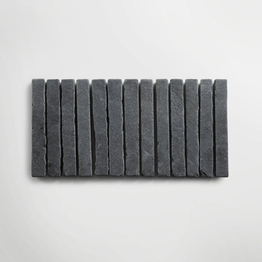 Bordeaux Black Soldier Course Tumbled 40 x 20cm Wall & Floor Tile
