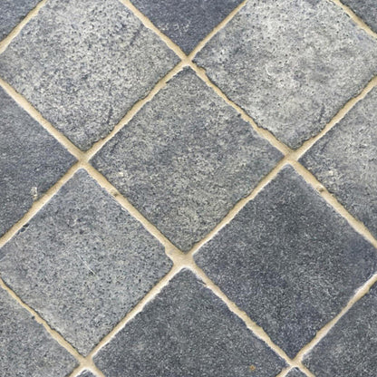 Bordeaux Black Squares Tumbled 20 x 20cm Wall & Floor Tile