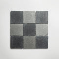 Bordeaux Black Squares Tumbled 20 x 20cm Wall & Floor Tile