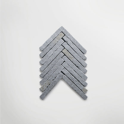 Bordeaux Blue Herringbone Tumbled 33.5 x 29cm Wall & Floor Tile
