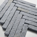 Bordeaux Blue Herringbone Tumbled 33.5 x 29cm Wall & Floor Tile