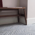 Bordeaux Blue Herringbone Tumbled 33.5 x 29cm Wall & Floor Tile