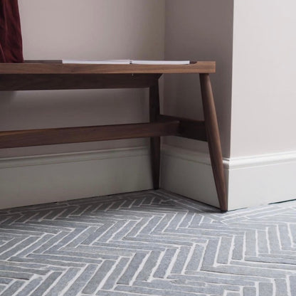 Bordeaux Blue Herringbone Tumbled 33.5 x 29cm Wall & Floor Tile