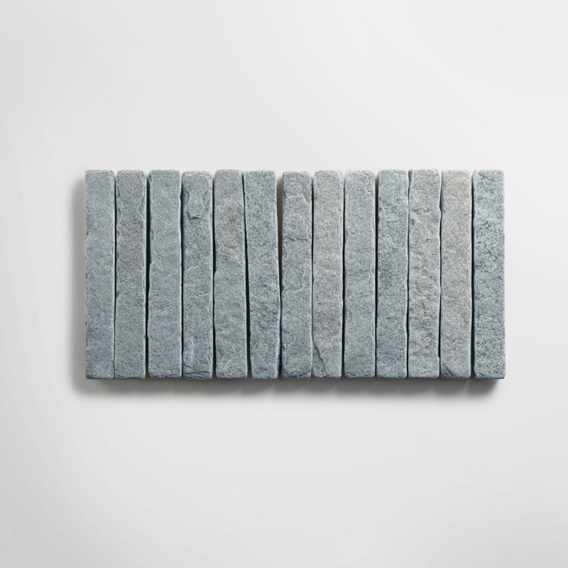 Bordeaux Blue Soldier Course Tumbled 40 x 20cm Wall & Floor Tile in a room setting