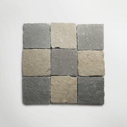 Bordeaux Blue Squares Tumbled 20 x 20cm Wall & Floor Tile